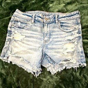 American Eagle Next Level Stretch Distressed Denim Shorts